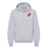 Eagle Globe and Anchor Hoodie with Red Logo - Grey