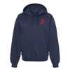 Eagle Globe and Anchor Hoodie with Red Logo - Navy