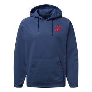 EGA Performance Fleece Hooded Sweatshirt - Red Logo