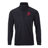 EGA Performance Quarter Zip Pullover - Red Logo - BLACK