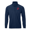 EGA Performance Quarter Zip Pullover - Red Logo - NAVY