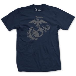 EGA Shadow T-Shirt in Navy - USMC unit tee