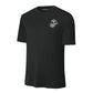 Eagle Globe & Anchor Silver Left Chest Performance T-Shirt