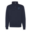 Subdued Eagle Globe and Anchor Quarter Zip Sweatshirt - Navy