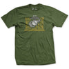 Marine Corps Engineers Vintage  T-Shirt - OD GREEN