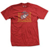 Marine Corps Engineers Vintage  T-Shirt - RED