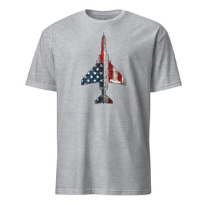 F-4 Phantom Rivet Flag T-Shirt in Grey - Marine Corps aviation tee