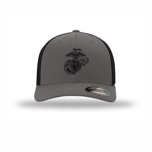 Flexfit EGA Carbon Fiber Patch Trucker in Graphite and Black