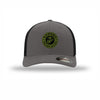Flexfit Earned Never Given OD Green Patch Structured Trucker - GRAPHITE/BLACK