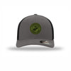 Flexfit USMC Seal OD Green Patch Structured Trucker - GRAPHITE/BLACK