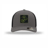 OD Green & Black EGA Flexfit PVC Patch Structured Trucker - GRAPHITE/BLACK