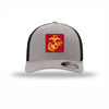 Scarlet & Gold EGA Flexfit PVC Patch Structured Trucker - SILVER/BLACK