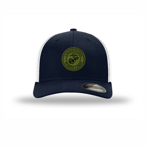 Flexfit USMC Seal OD Green Patch Structured Trucker