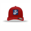 Navy & Silver EGA Flexfit PVC Patch Structured Trucker - RED/WHITE