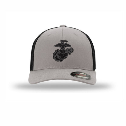 Flexfit Eagle Globe & Anchor Carbon Fiber Patch Structured Trucker