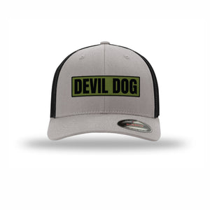 Flexfit Devil Dog OD Green Patch Structured Trucker