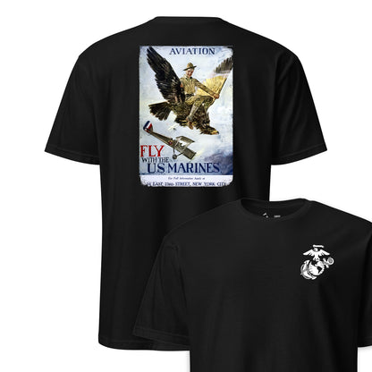 Fly With the Marines Recruiting Poster T-Shirt