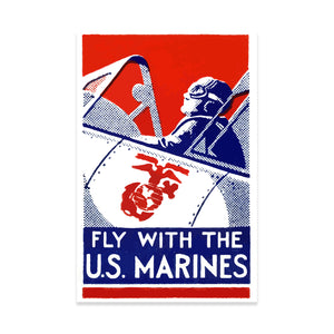 Fly With The U.S Marines Poster