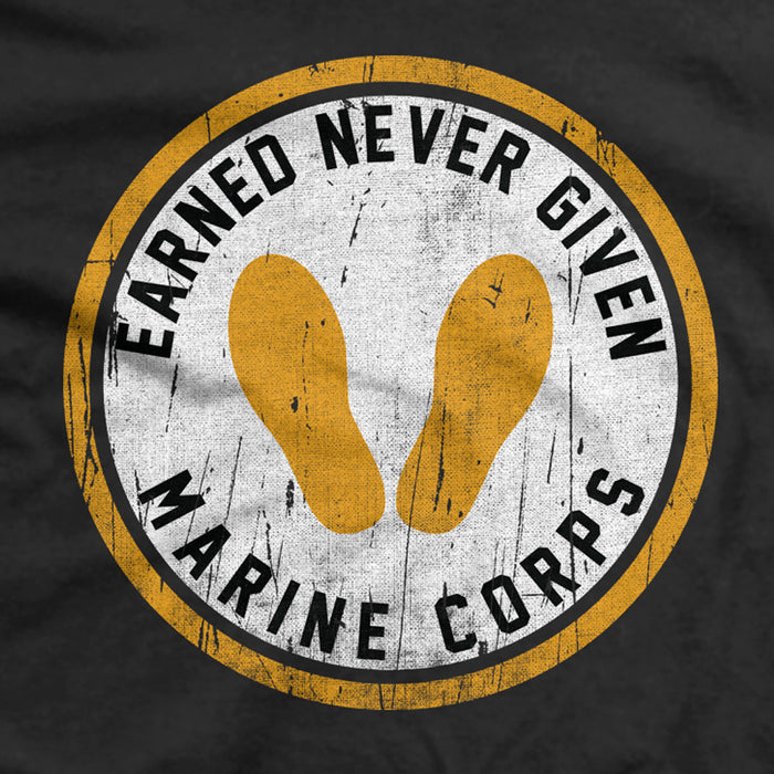 Yellow Footprint Circle T-Shirt