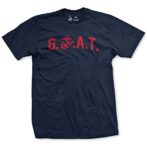 GOAT T-Shirt in Navy - USMC veteran tee