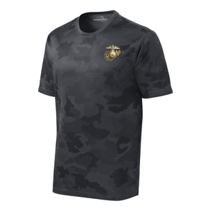 Camohex Gold and Silver EGA Performance T-Shirt in Grey - USMC unit tee