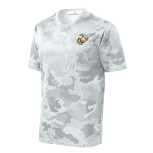 Camohex Gold & Silver Eagle Globe & Anchor Left Chest Performance T-Shirt