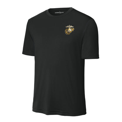 Gold & Silver Eagle Globe & Anchor Performance T-Shirt