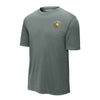 Gold & Silver Eagle Globe & Anchor Performance T-Shirt - CONCRETE HEATHER