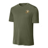 Gold & Silver Eagle Globe & Anchor Performance T-Shirt - OD GREEN