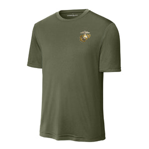Gold & Silver Eagle Globe & Anchor Performance T-Shirt
