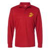 EGA Longsleeve Performance Polo - GOLD - RED