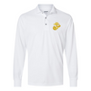 EGA Longsleeve Performance Polo - GOLD - WHITE