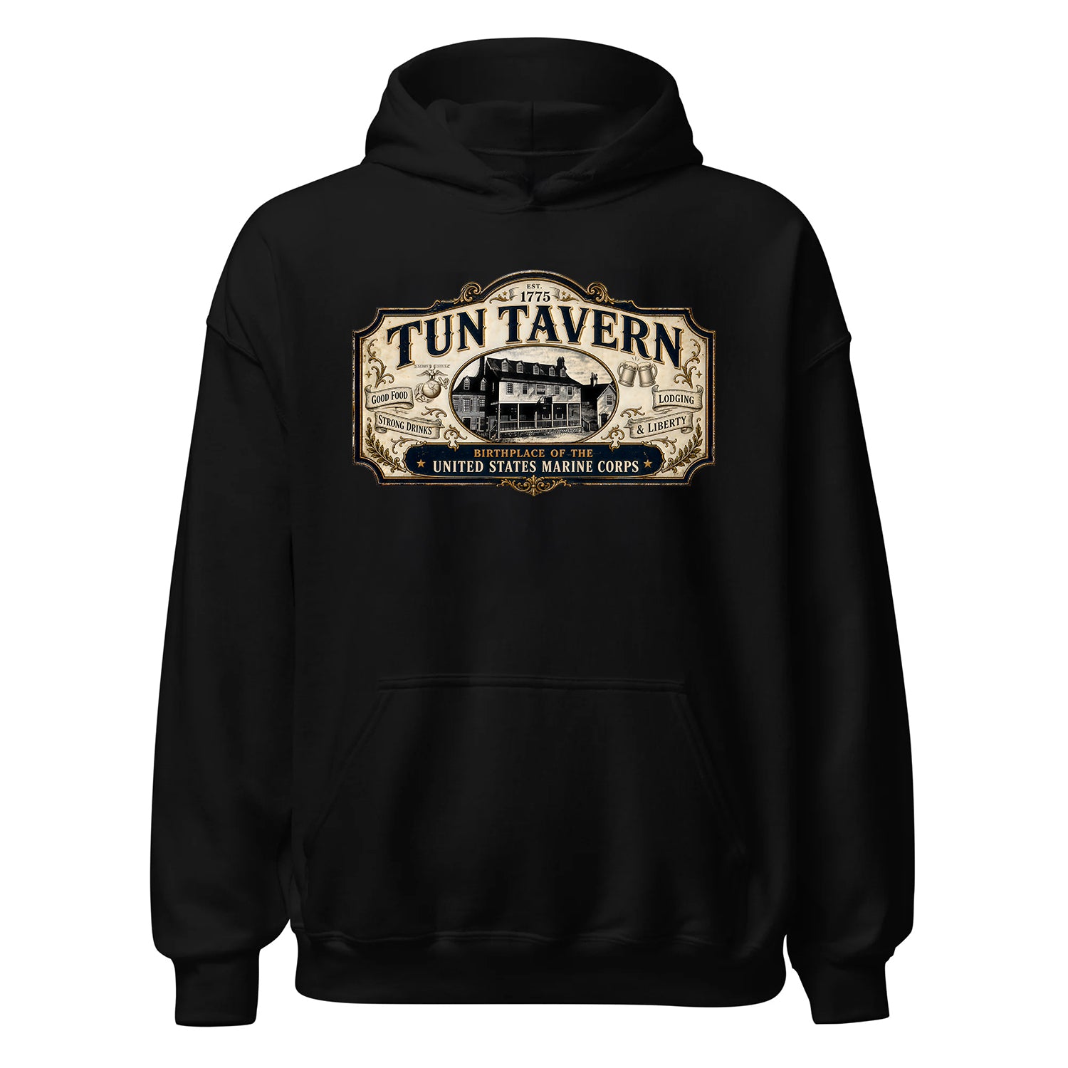 251st USMC Birthday Tun Tavern Vintage Sign Hoodie