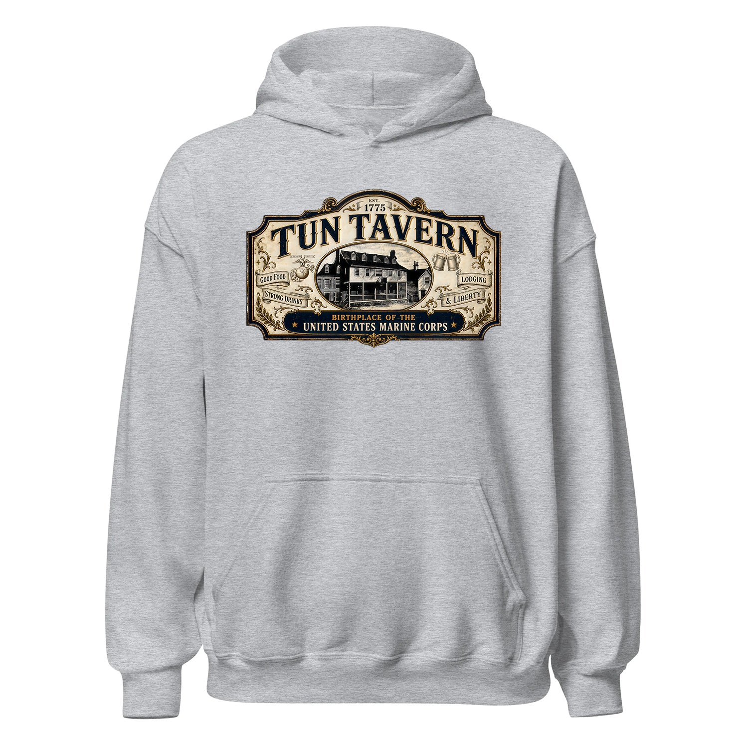 251st USMC Birthday Tun Tavern Vintage Sign Hoodie
