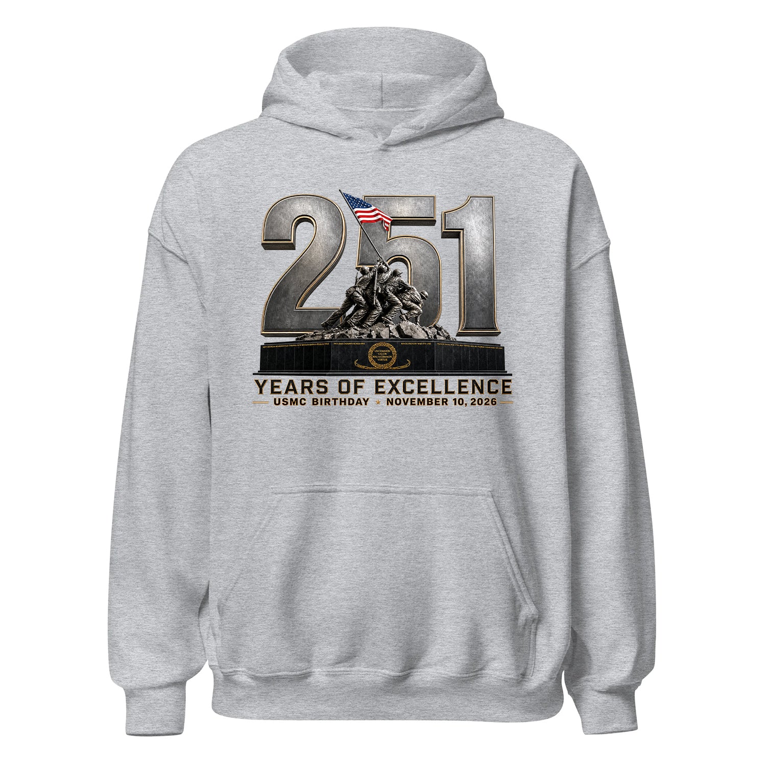 251 Years of Excellence USMC Birthday Hoodie