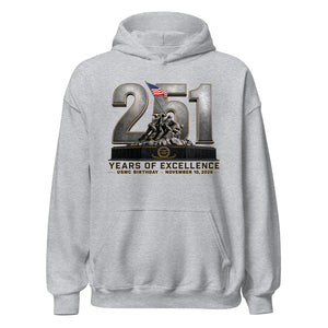 251 Years of Excellence USMC Birthday Hoodie