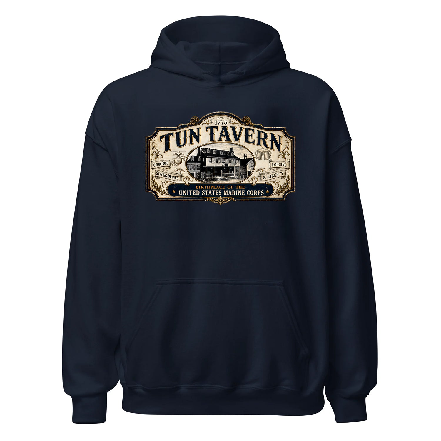 251st USMC Birthday Tun Tavern Vintage Sign Hoodie