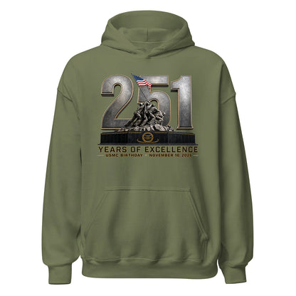 251 Years of Excellence USMC Birthday Hoodie