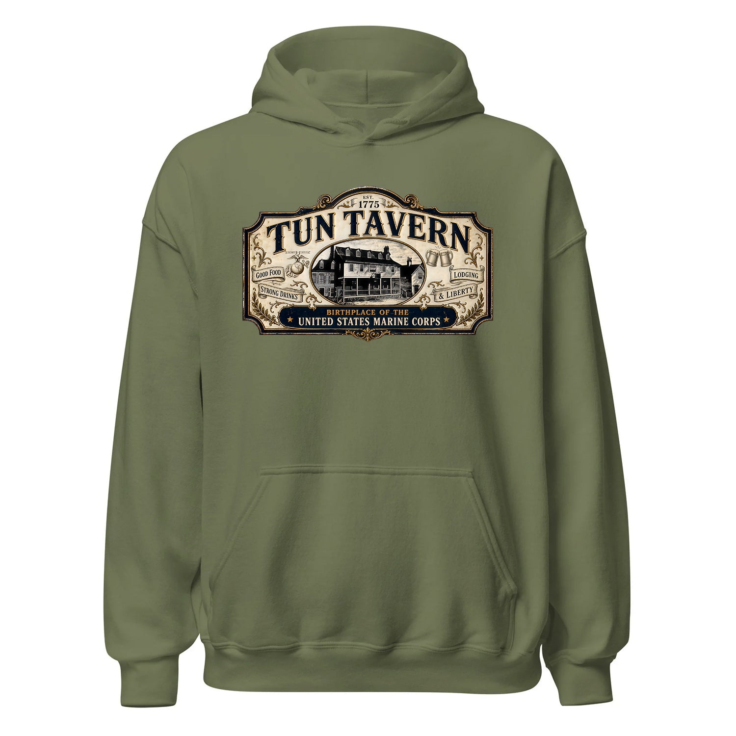 251st USMC Birthday Tun Tavern Vintage Sign Hoodie