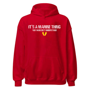 It's a Marine Thing Hoodie in Red - USMC EGA pullover