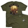 Teufel Hunden June 1918 Mural T-Shirt - OD GREEN