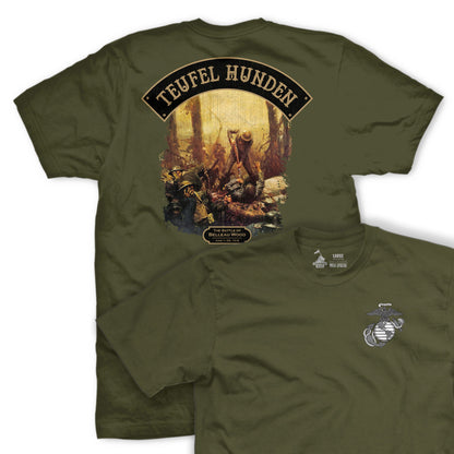 Teufel Hunden June 1918 Mural T-Shirt