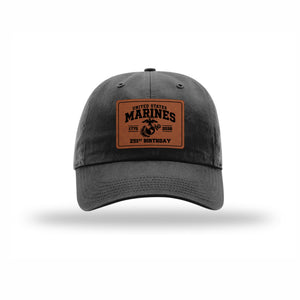 251st USMC Birthday Leatherette Patch Dad Hat