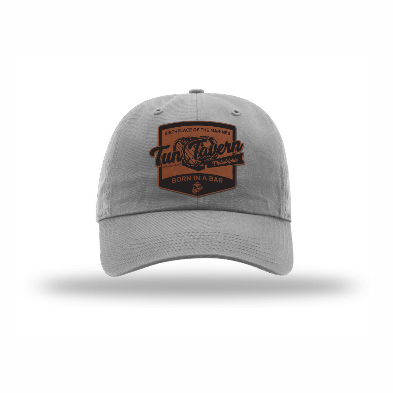 Tun Tavern Born in a Bar Cask Leatherette Patch Dad Hat