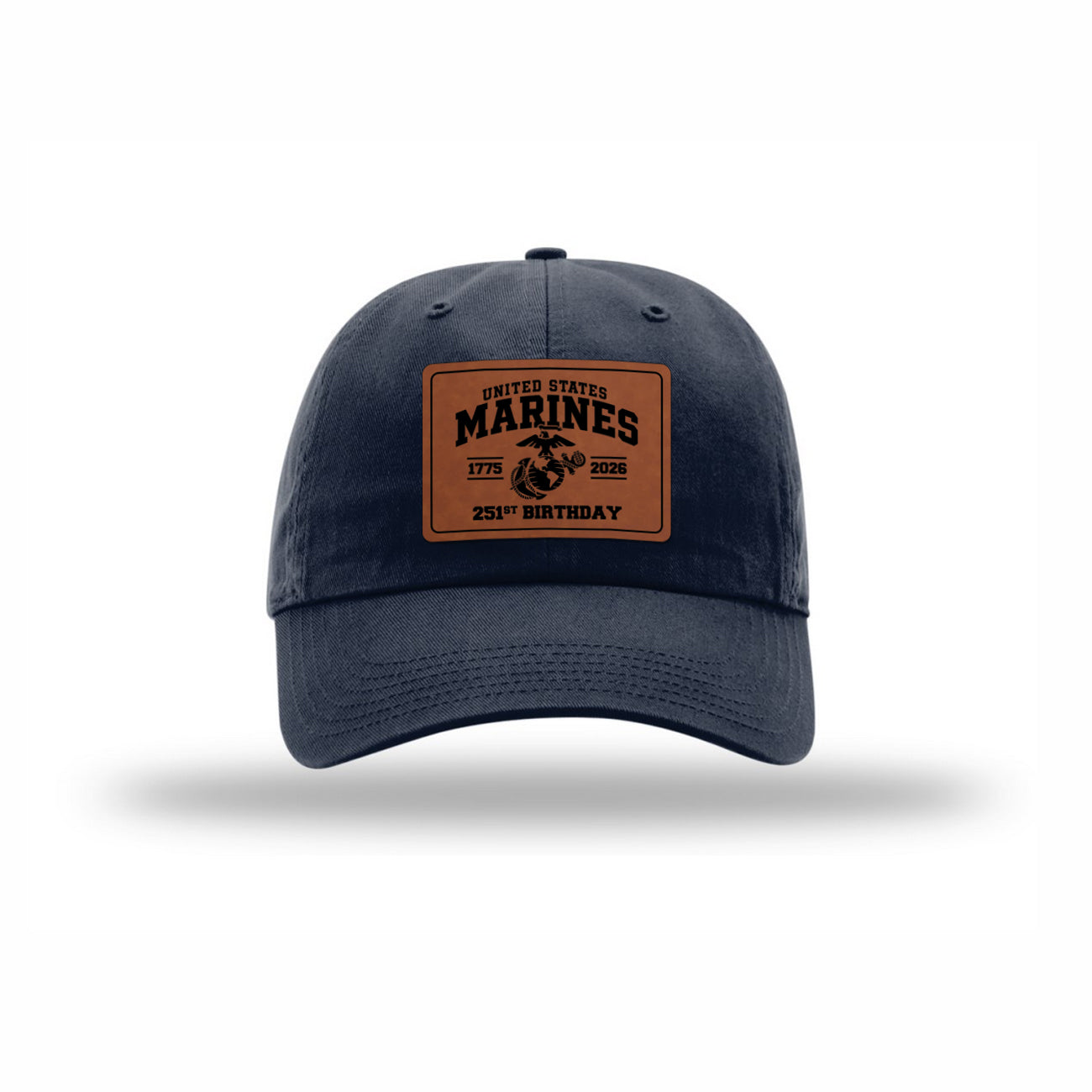 251st USMC Birthday Leatherette Patch Dad Hat