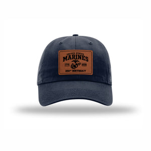 251st USMC Birthday Leatherette Patch Dad Hat