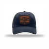 Tun Tavern Born in a Bar Cask Leatherette Patch Dad Hat - NAVY