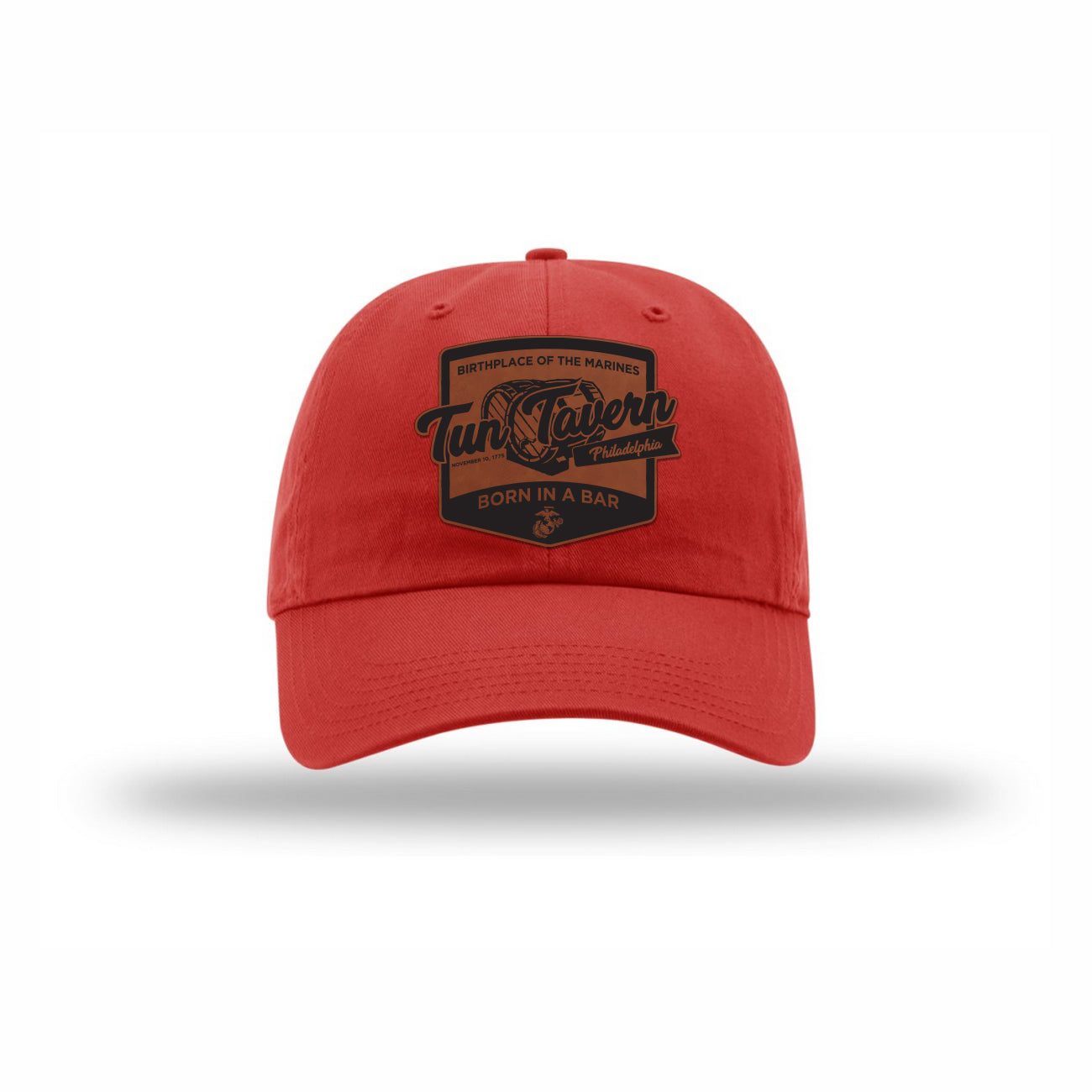 Tun Tavern Born in a Bar Cask Leatherette Patch Dad Hat