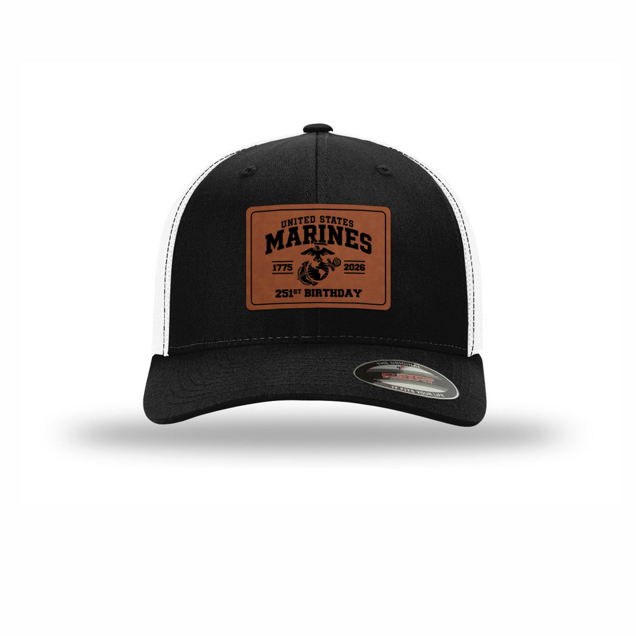 Flexfit 251st USMC Birthday Leatherette Patch Structured Trucker