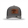 Flexfit 251st USMC Birthday Leatherette Patch Structured Trucker - GRAPHITE/BLACK